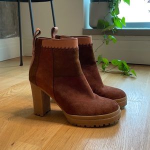 See By Chloè Women’s Polina Patchwork Platform Fashion Boot